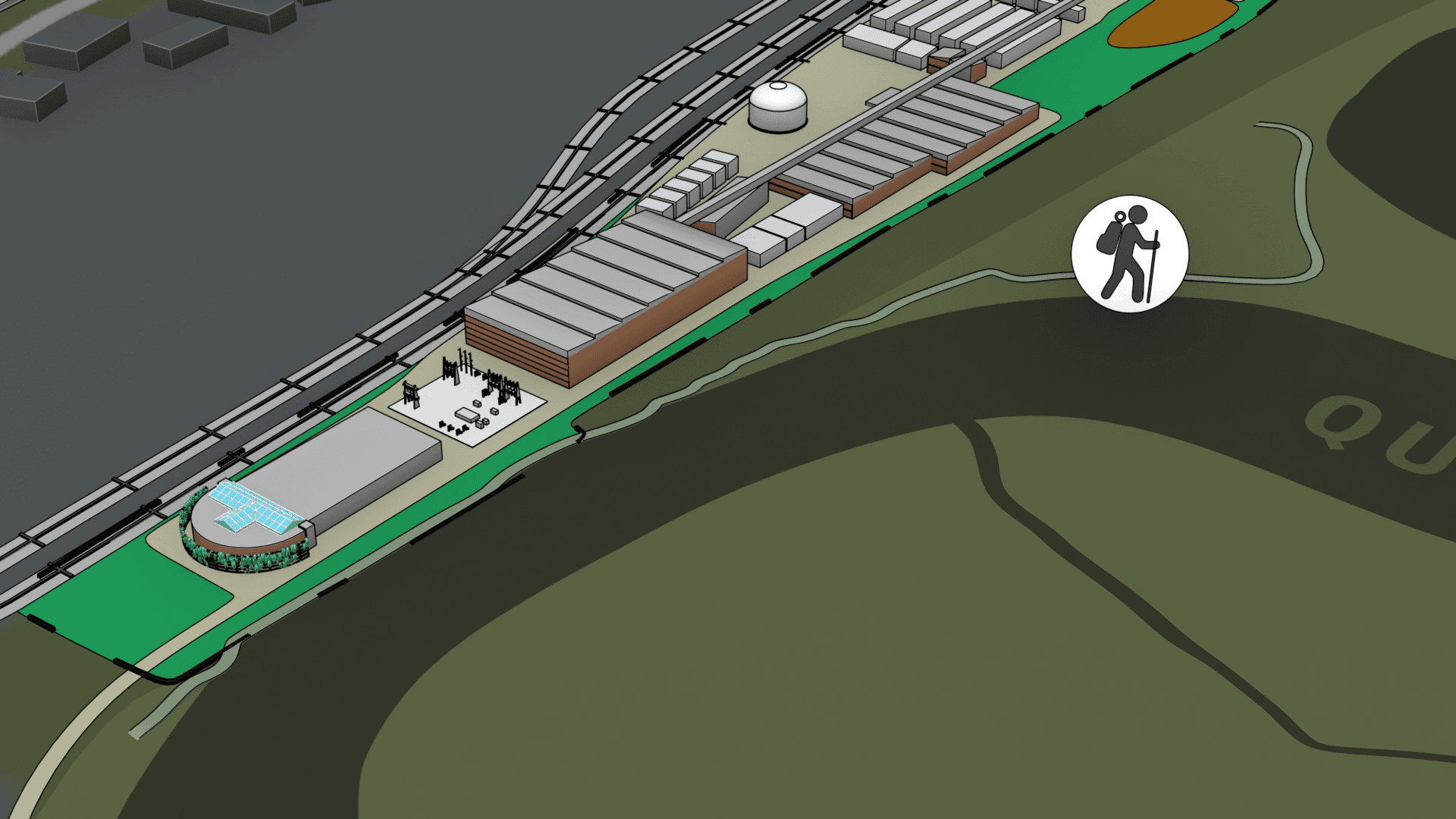 aerial view of PCBS on ground